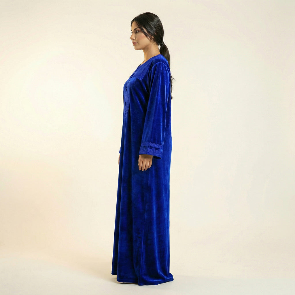 Caftan Velours Bleu