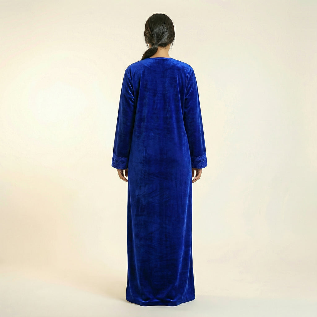 Caftan Velours Bleu
