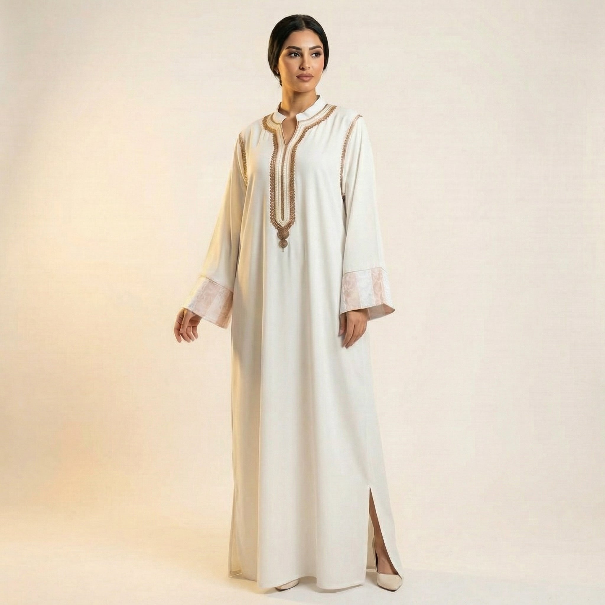 Caftan Ivoire Crêpe