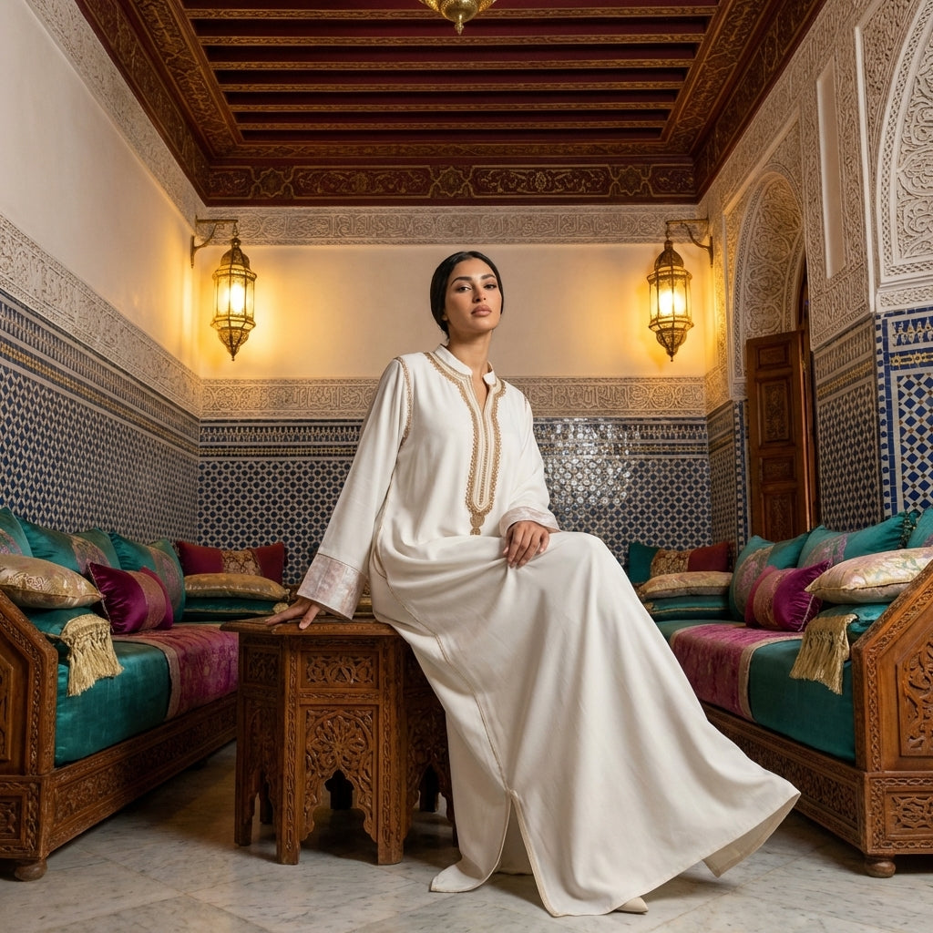 Caftan Ivoire Crêpe