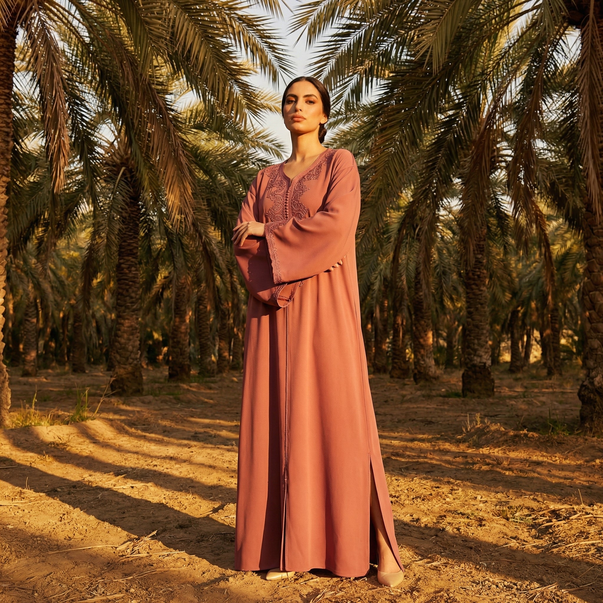 Caftan Terracotta Crêpe