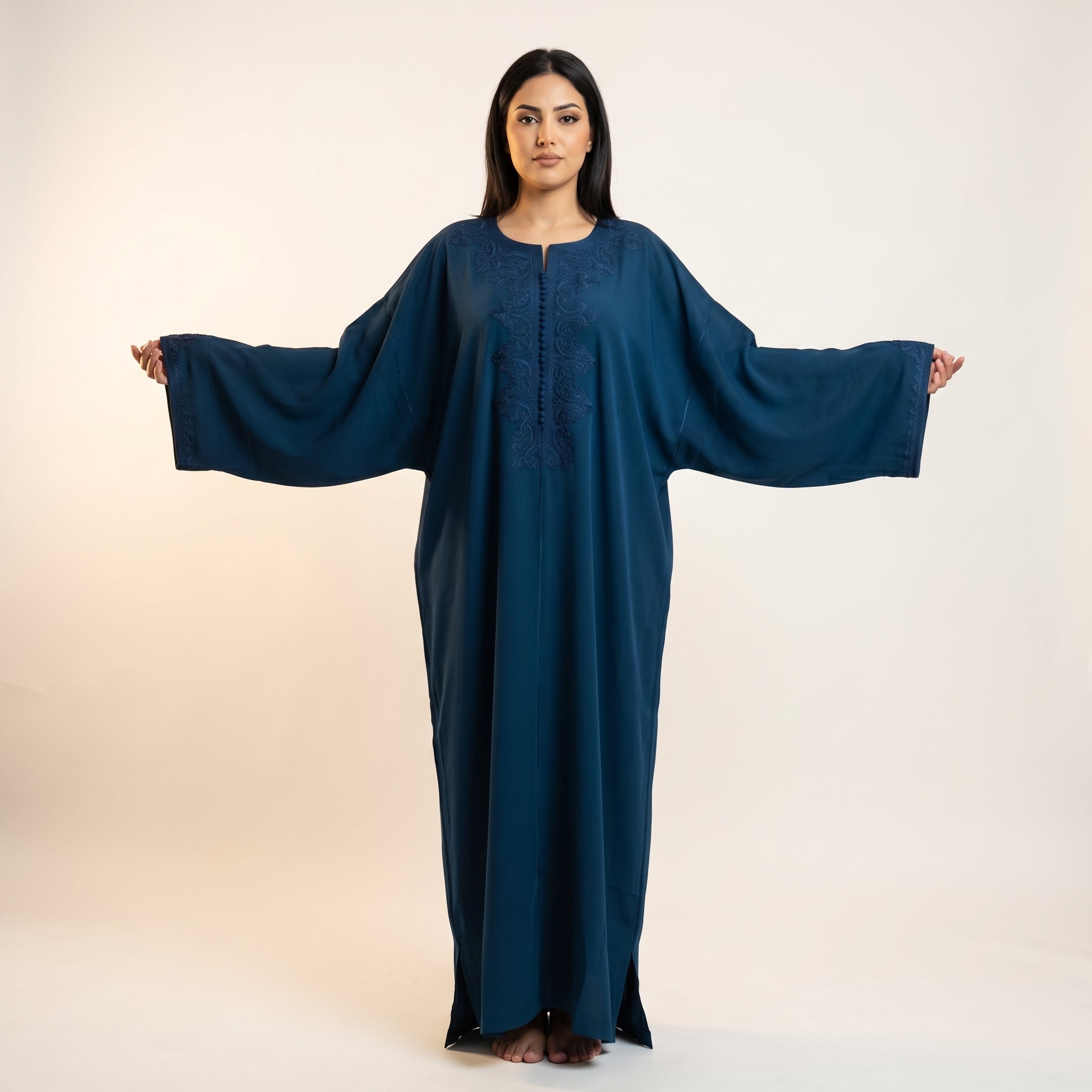 Caftan bleu pétrole