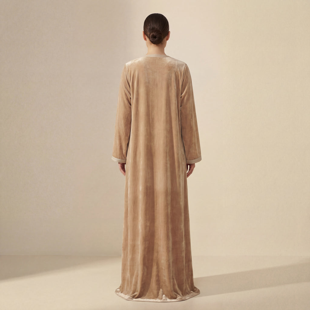 Caftan Sfifa Velours Beige