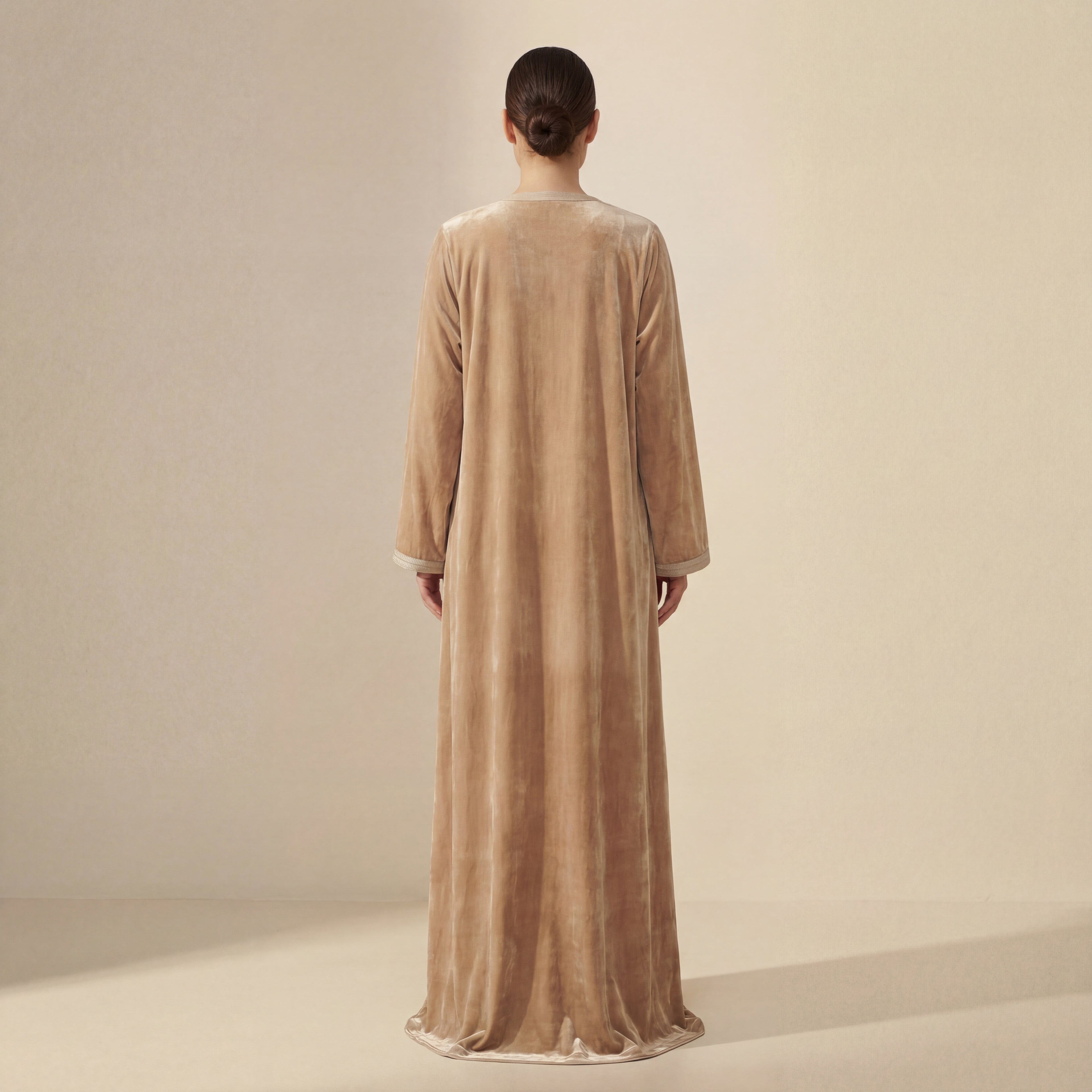 Caftan Sfifa Velours Beige