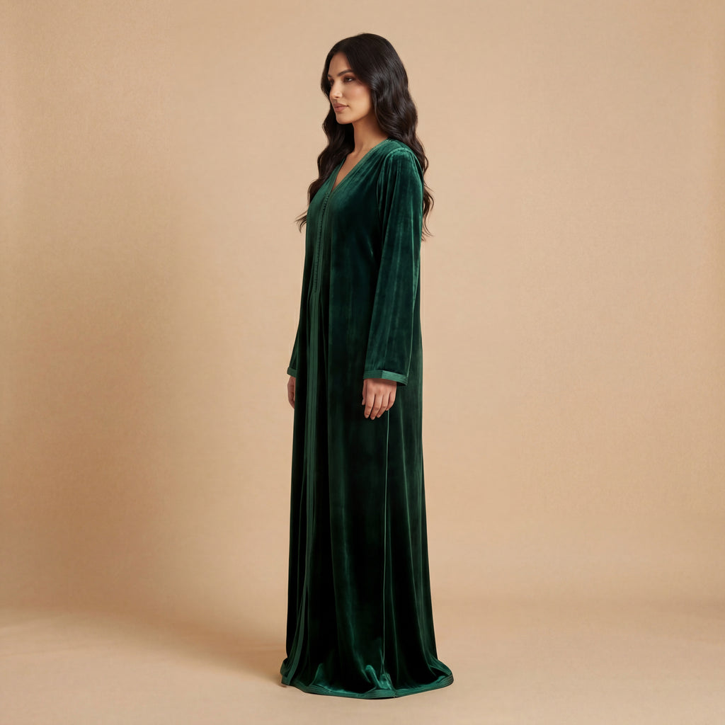 Caftan Sfifa Velours Vert