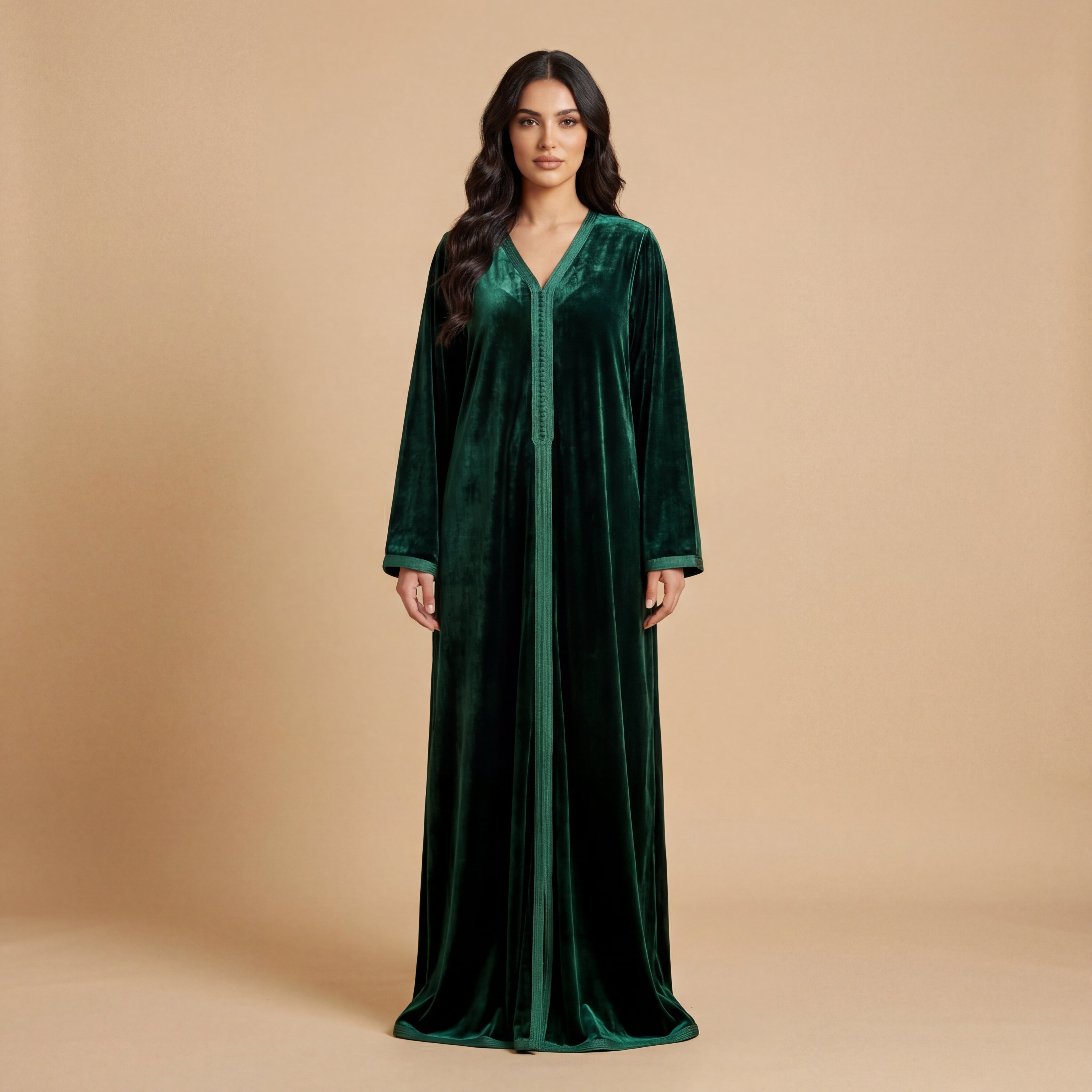 Caftan Sfifa Velours Vert