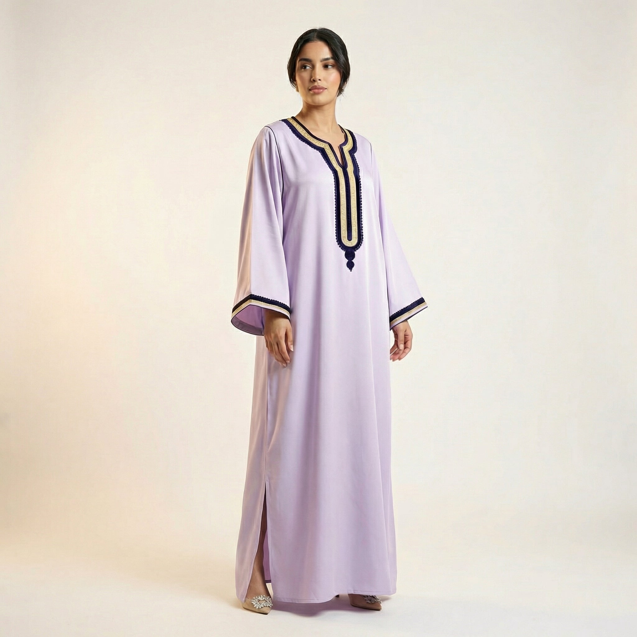 Caftan Lavande Crêpe