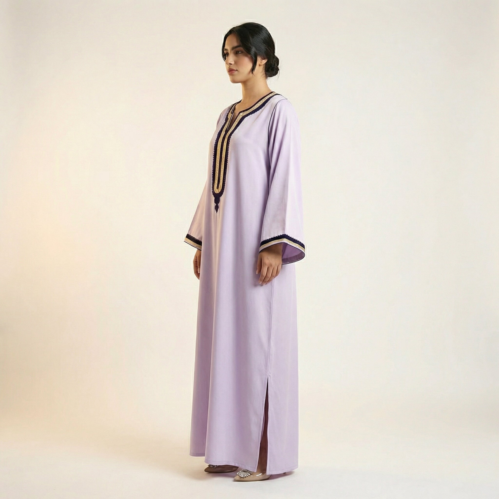 Caftan Lavande Crêpe