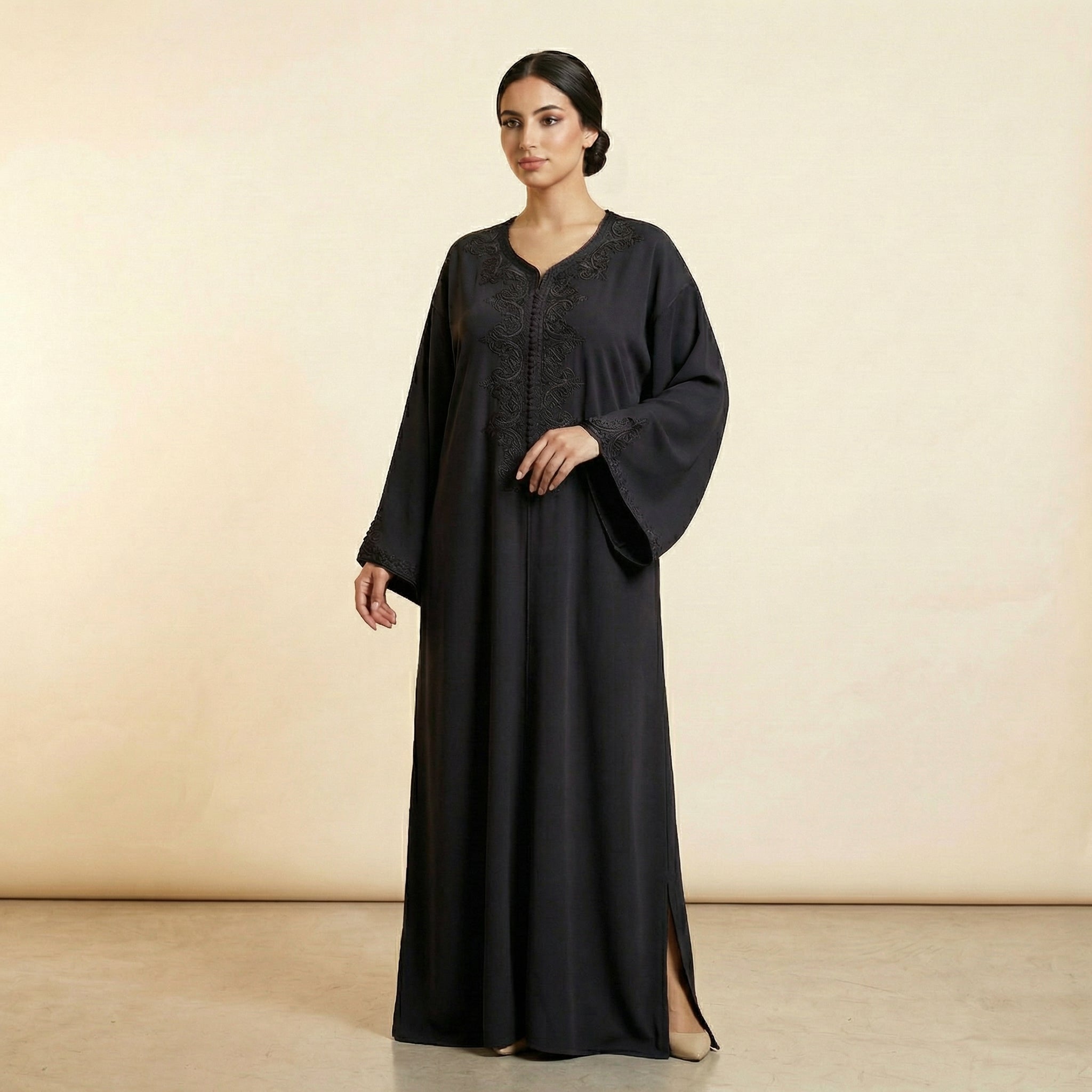 Caftan Noir Crêpe