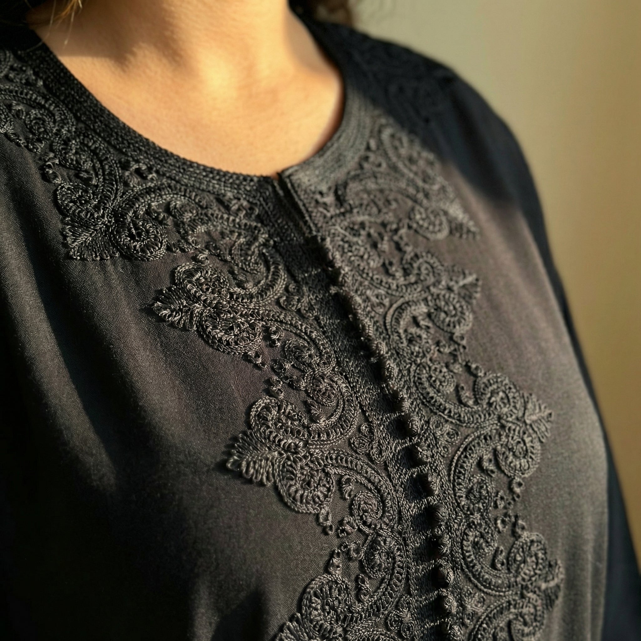 Caftan Noir Crêpe