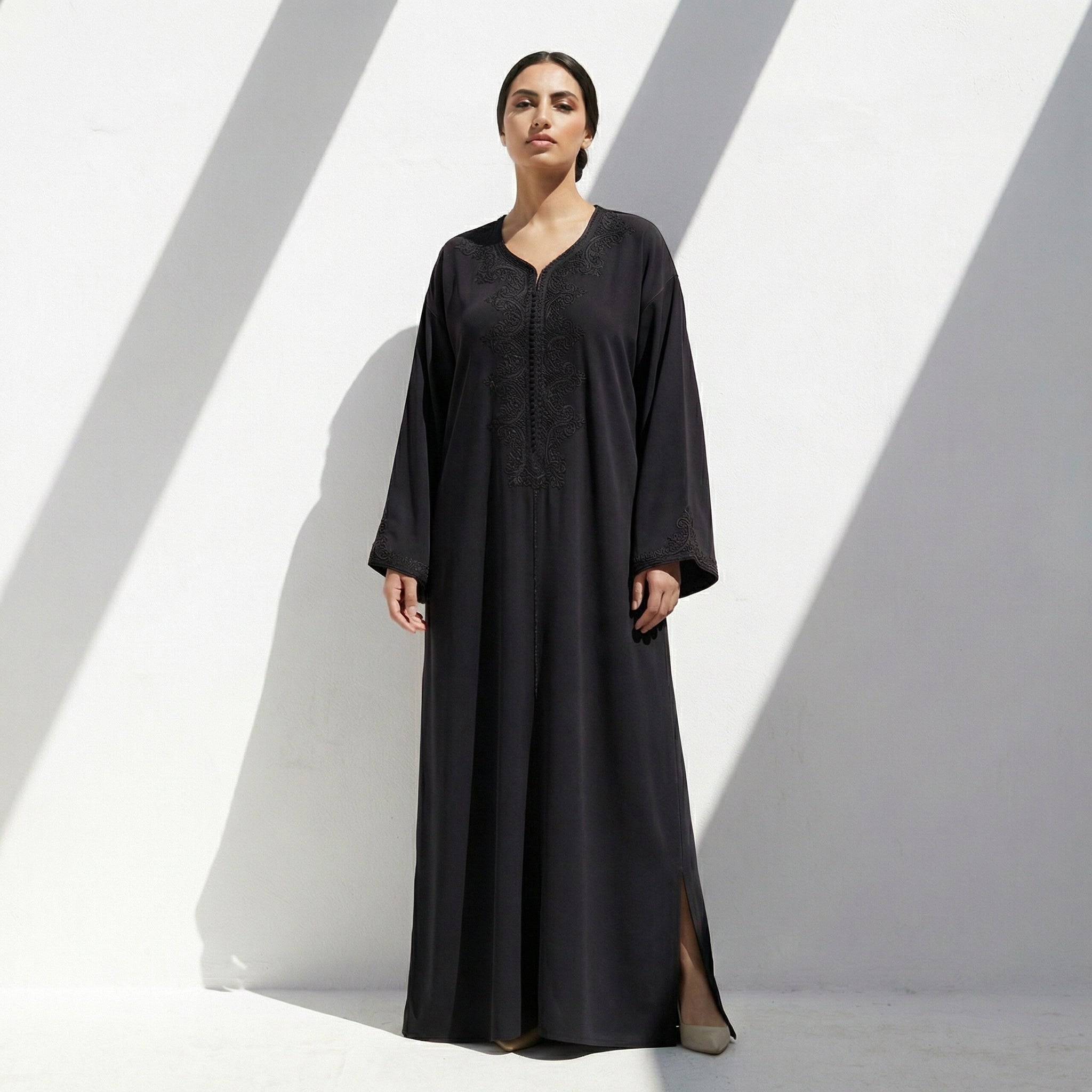 Caftan Noir Crêpe