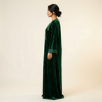 Caftan Vert en Velours Femme