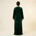 Caftan Vert en Velours Femme