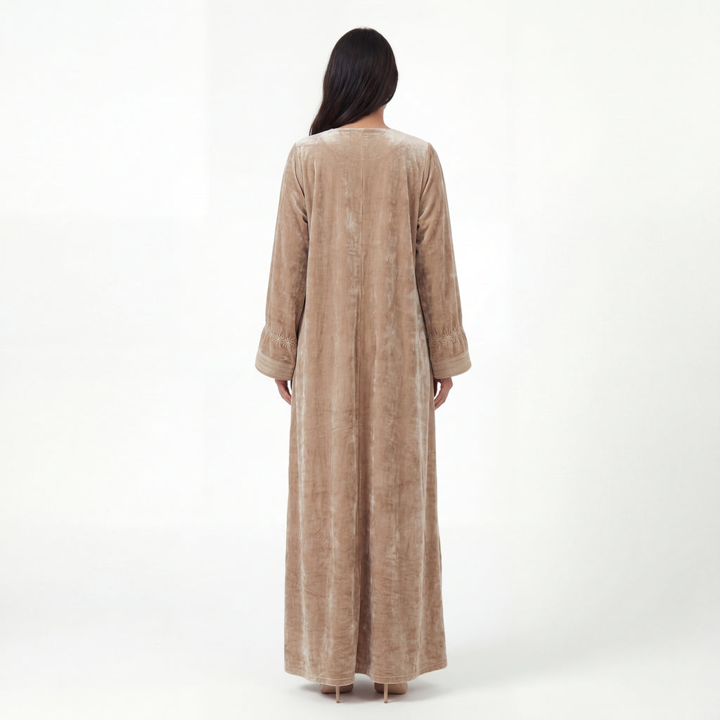 Caftan Velours Beige