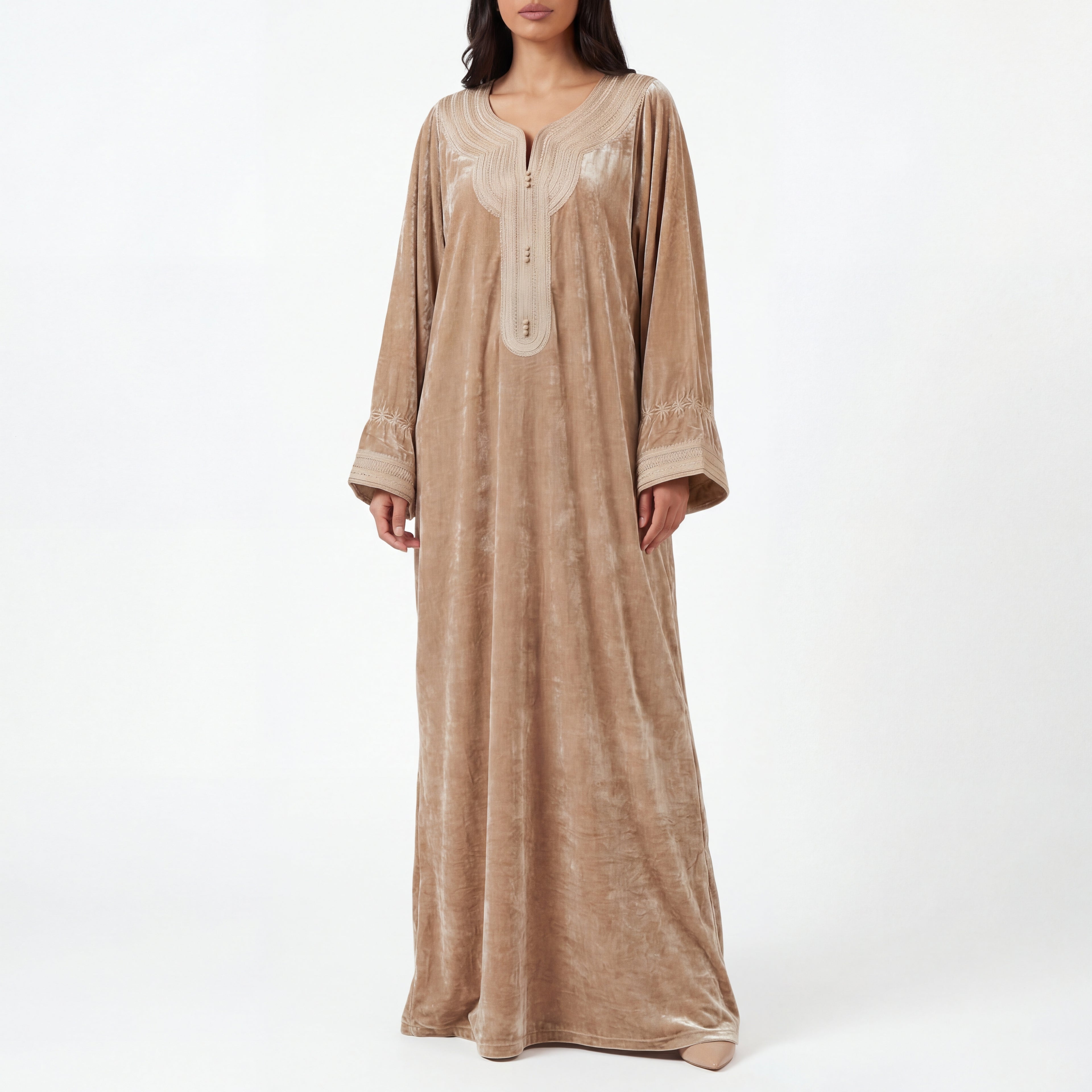 Caftan Velours Beige