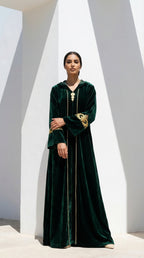 Djellaba Velours Vert