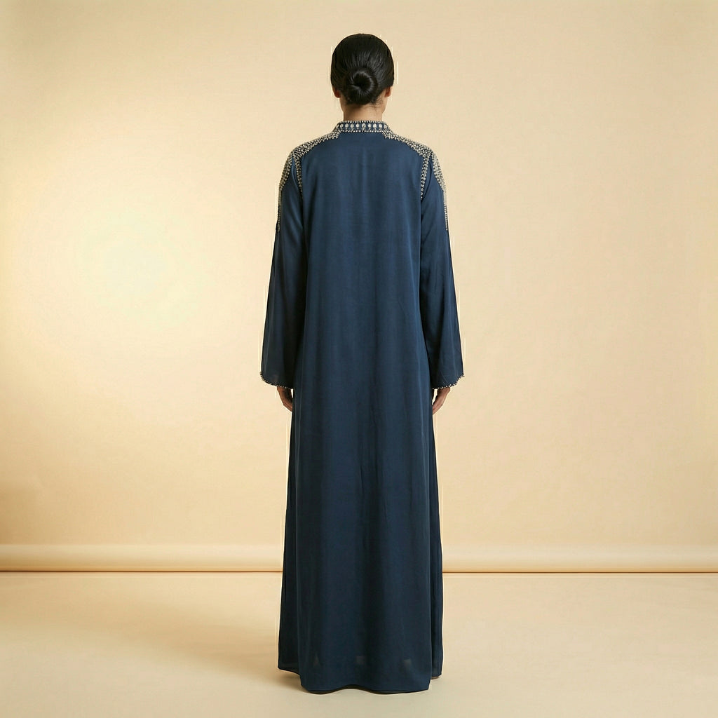Blue Abaya Crystals