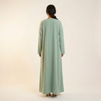 Gandoura Femme Brodée Verte Sauge