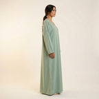 Gandoura Femme Brodée Verte Sauge