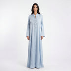 Abaya Perlée Bleue
