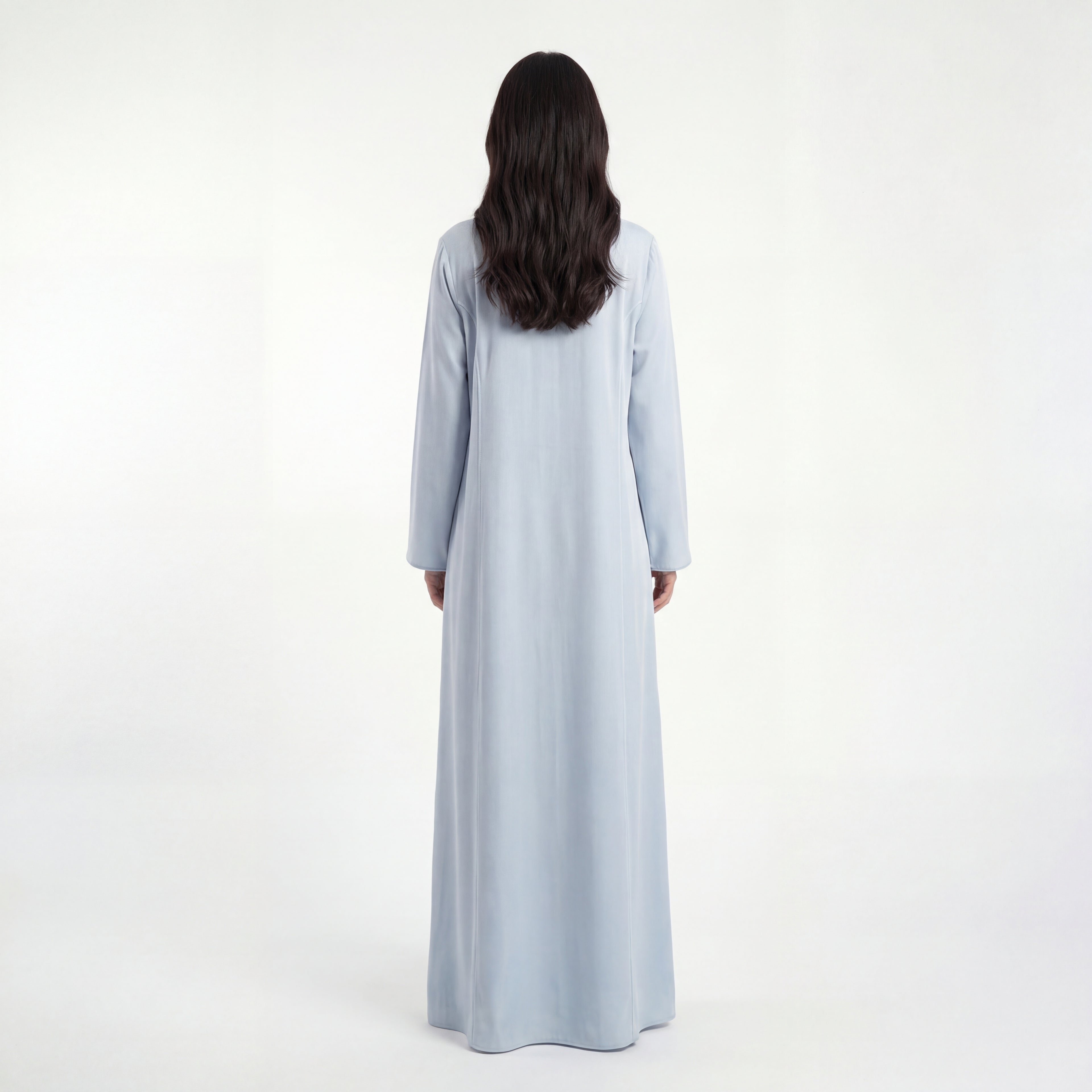 Abaya Perlée Bleue
