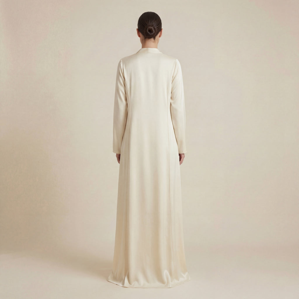 Abaya Perlée Beige
