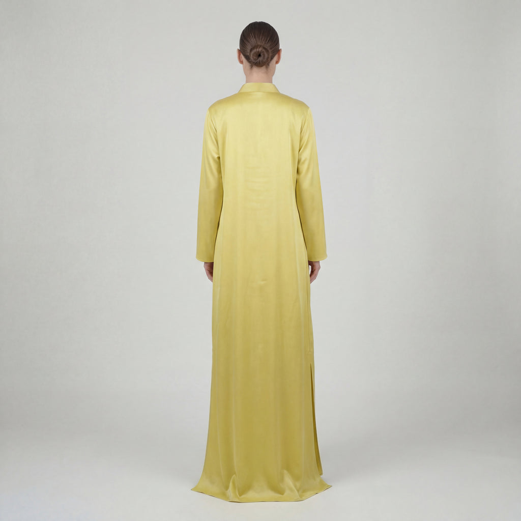 Abaya Perlée Jaune