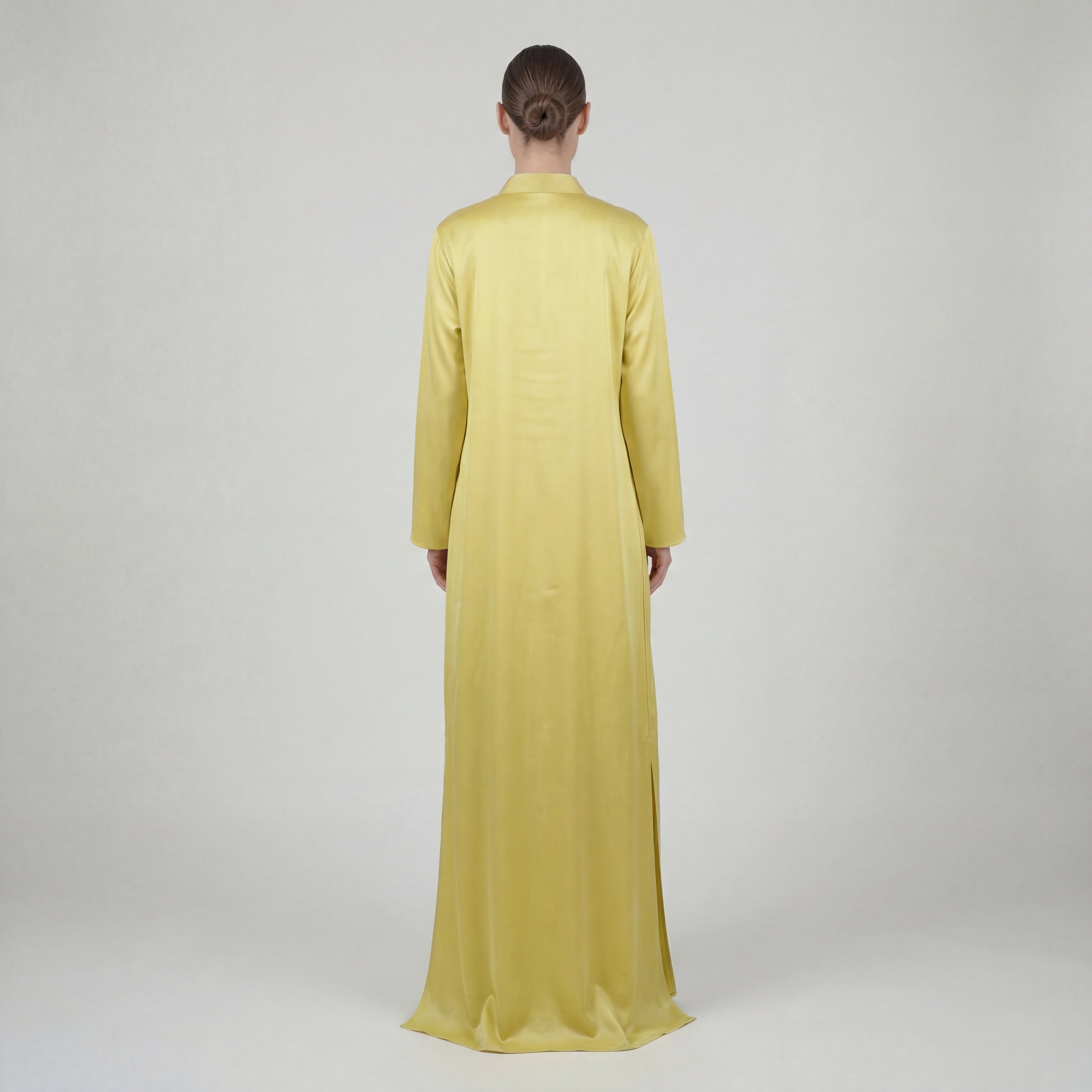 Abaya Perlée Jaune