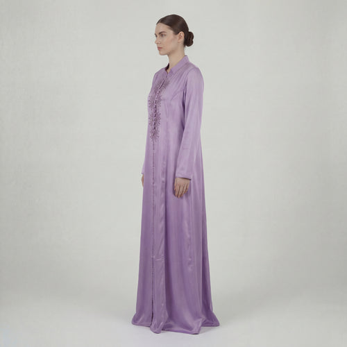 Abaya Perlée Violet
