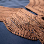 Caftan bleu marine sfifa marron