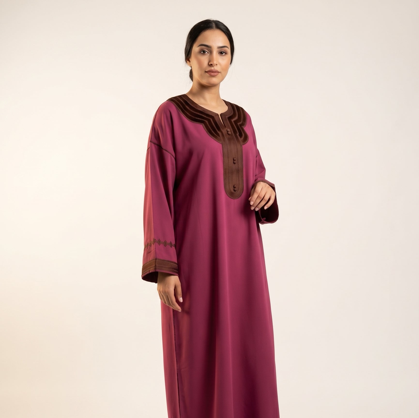 Caftan mortadelle sfifa marron