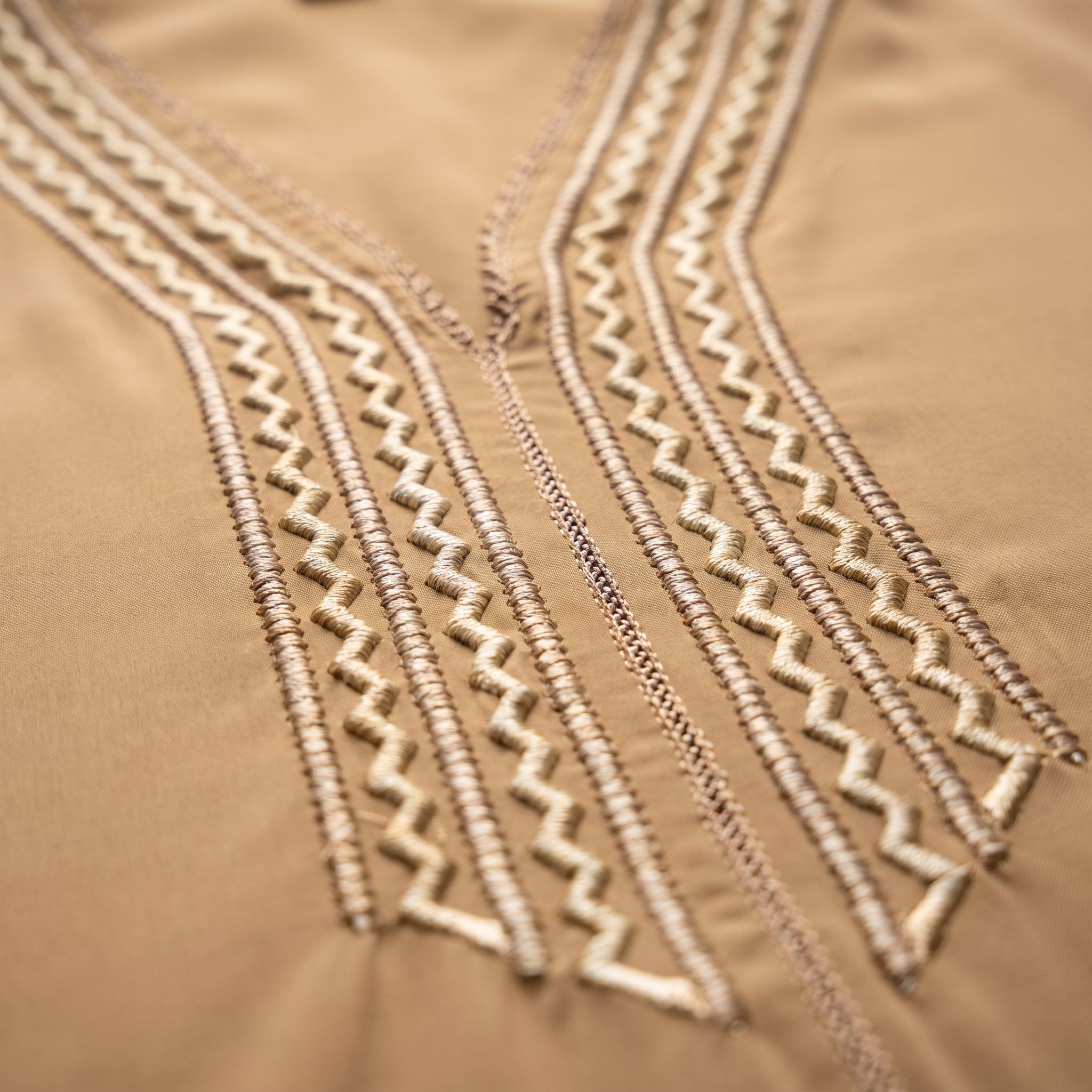 Caftan camel broderie randa