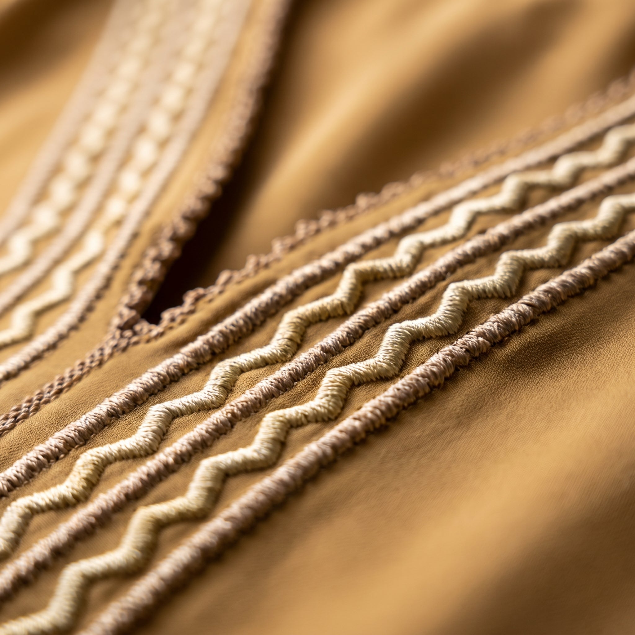 Caftan camel broderie randa