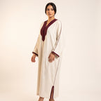 Caftan lin crème sfifa