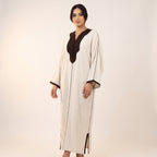 Caftan lin crème sfifa