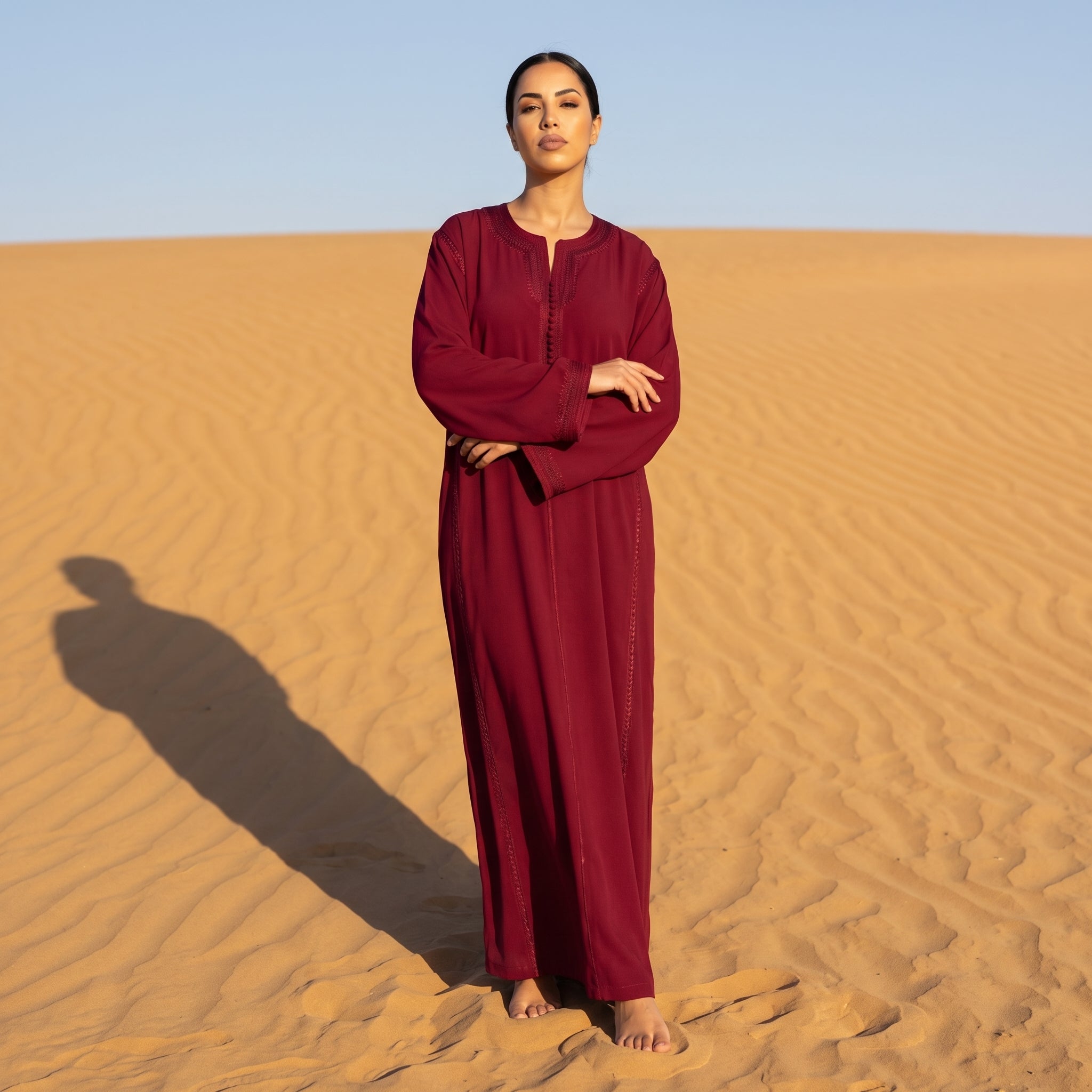 Red Makhzani caftan