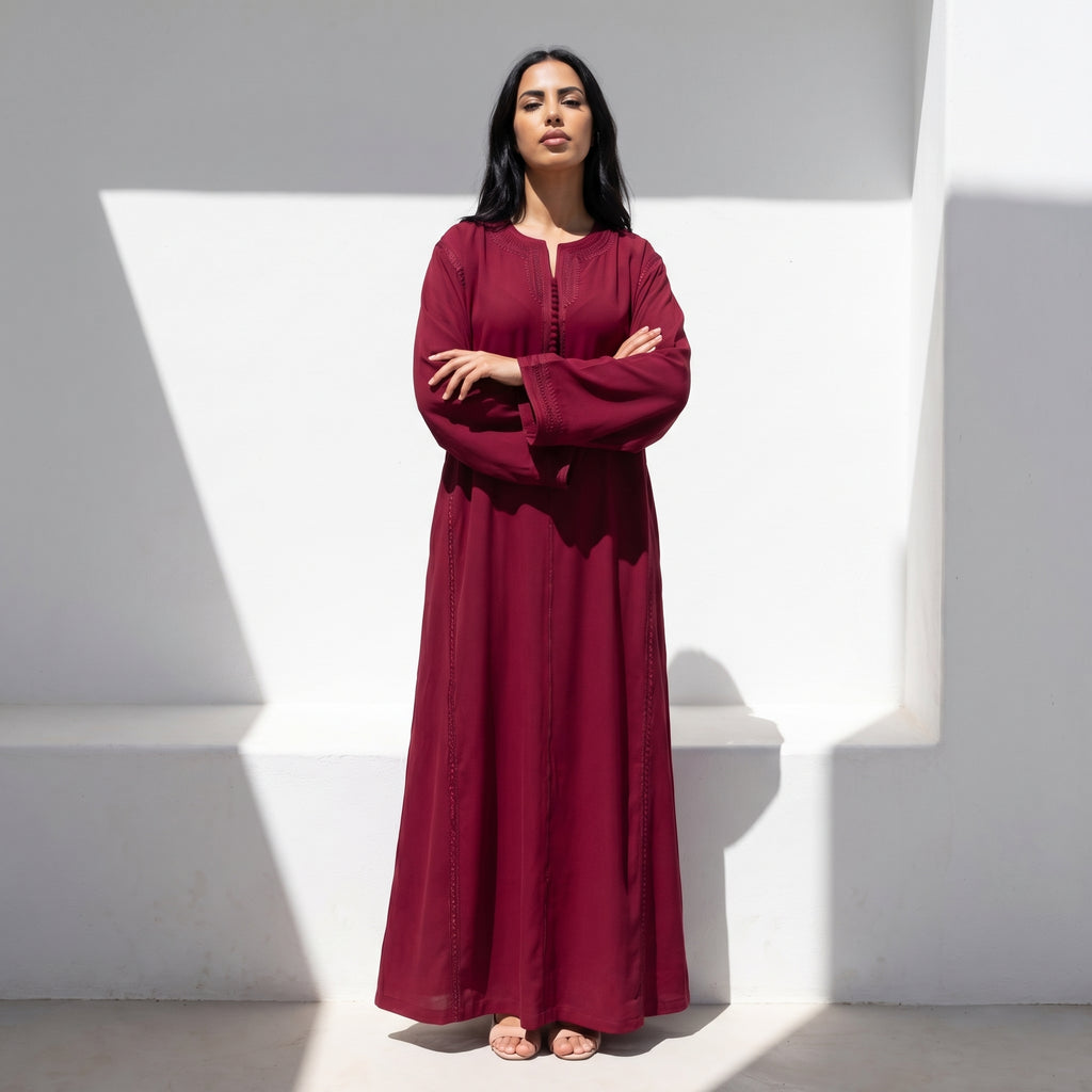 Red Makhzani caftan