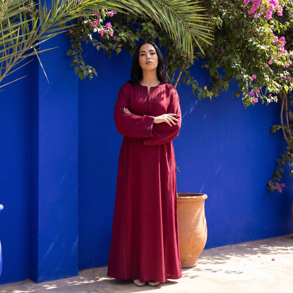 Red Makhzani caftan