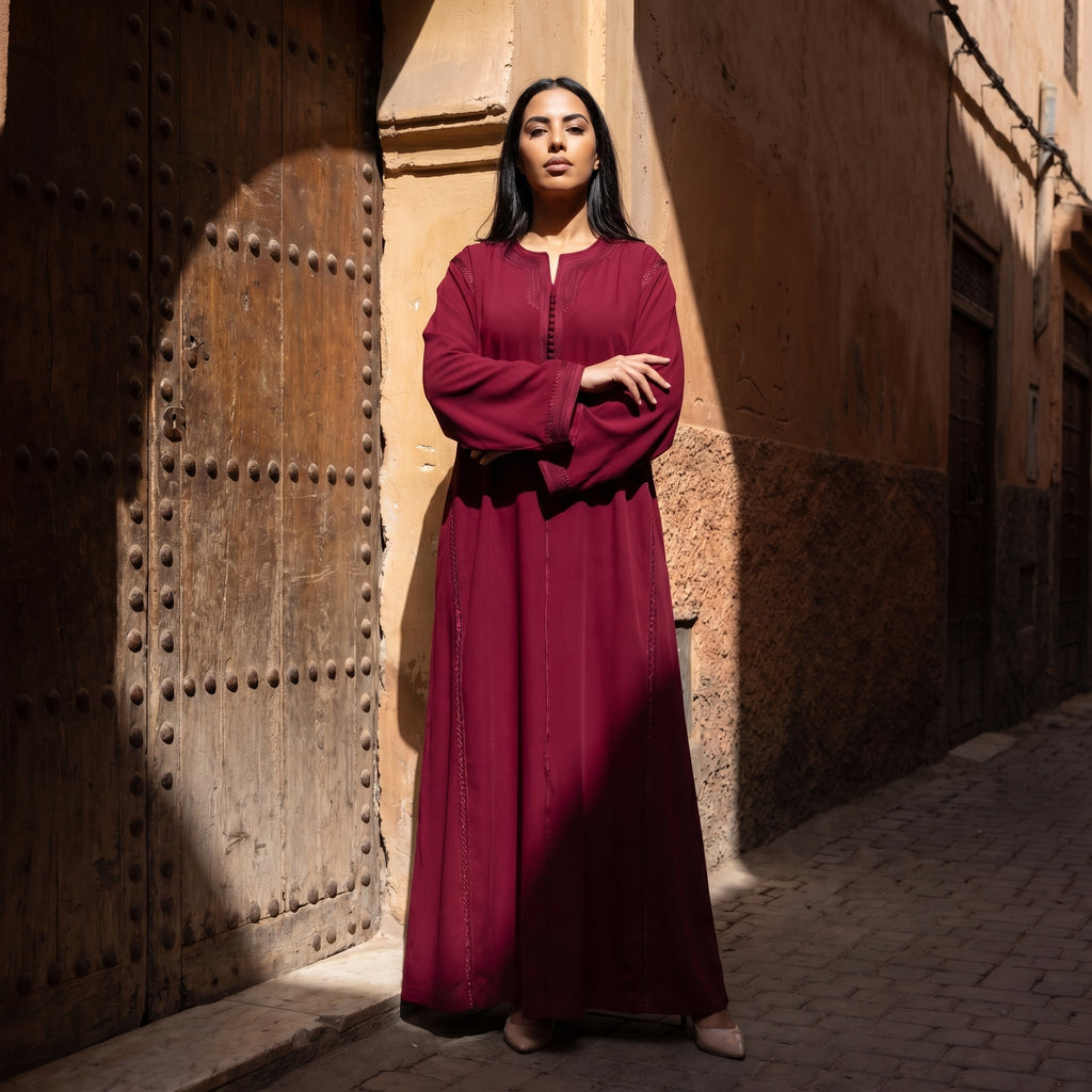 Red Makhzani caftan