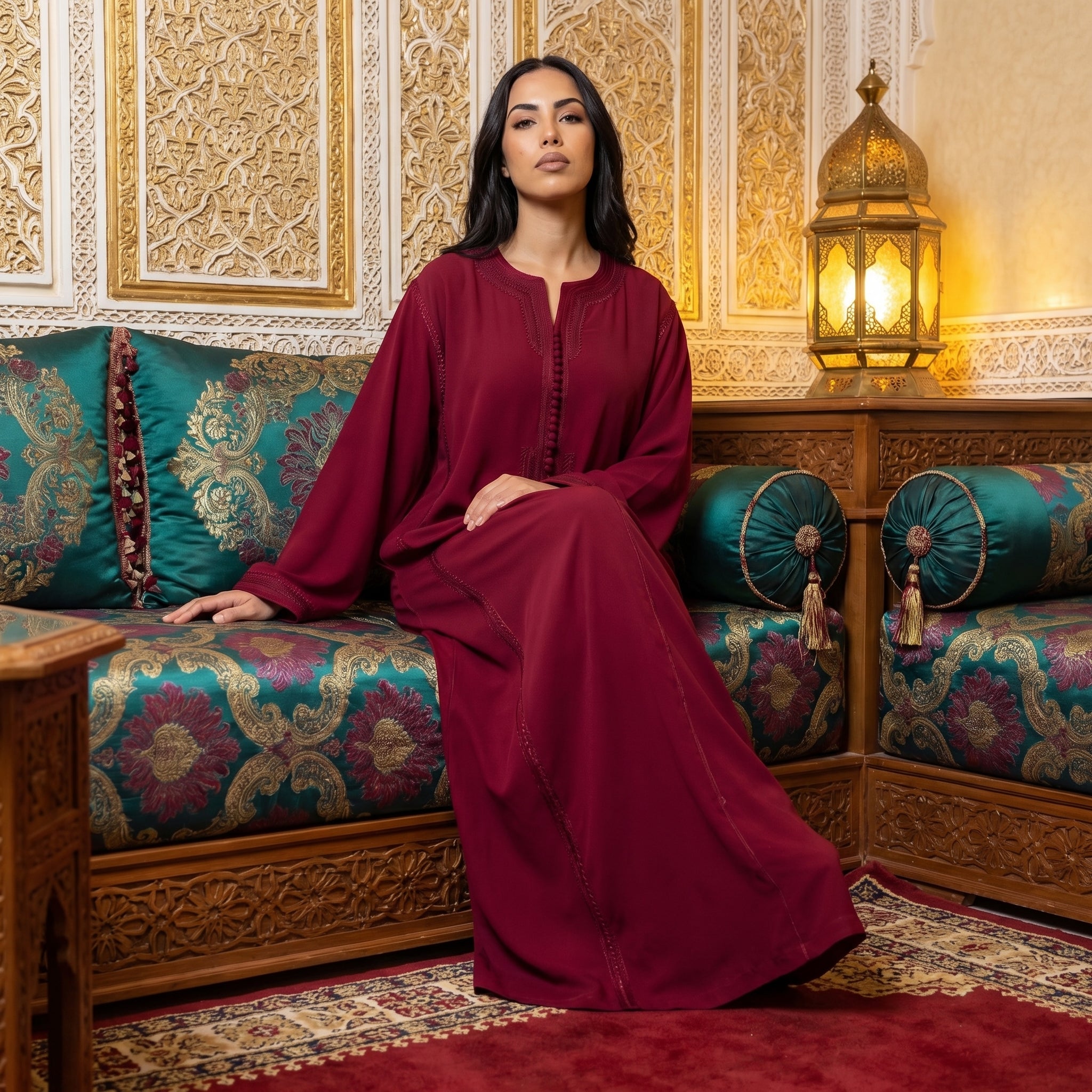 Red Makhzani caftan