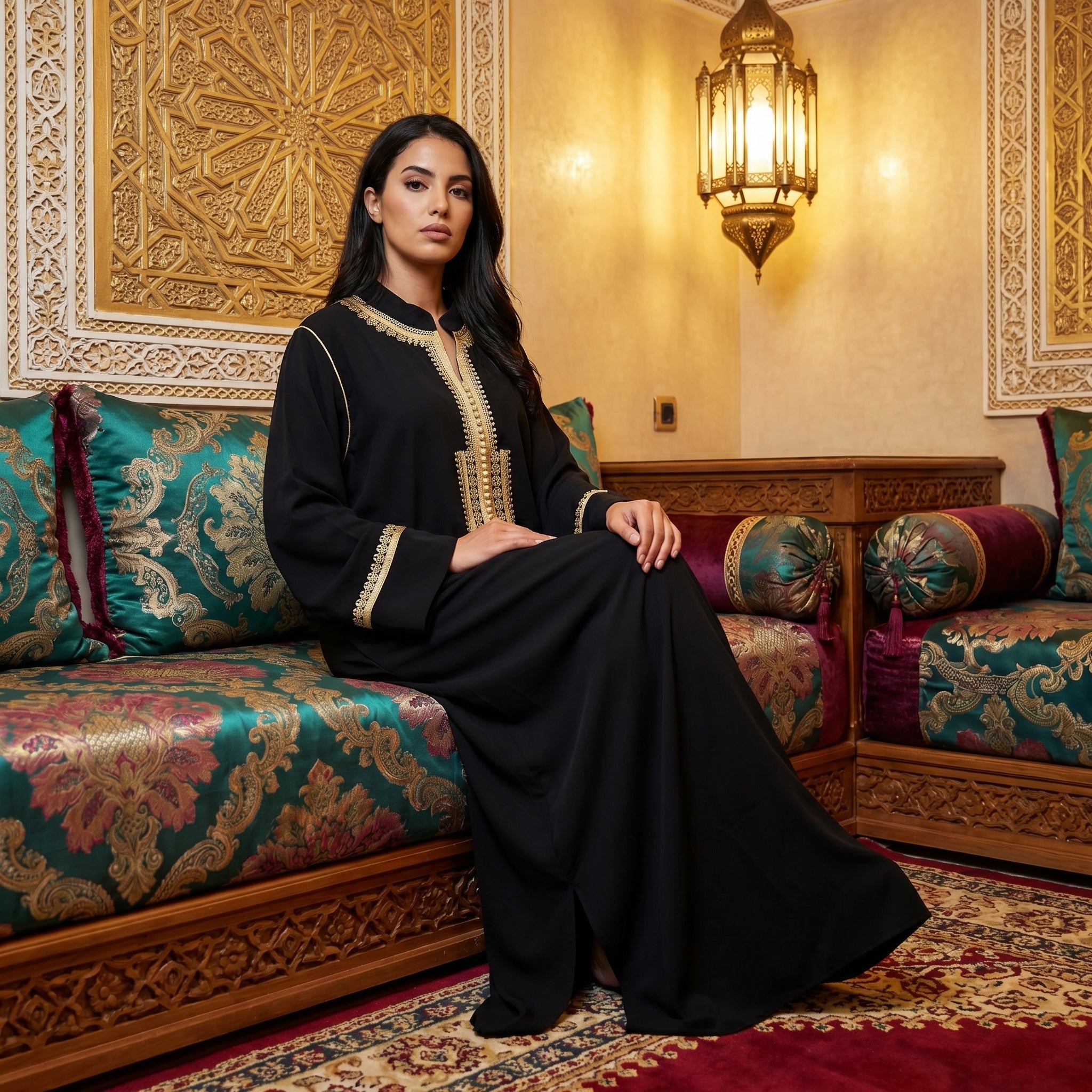 Caftan noir et doré