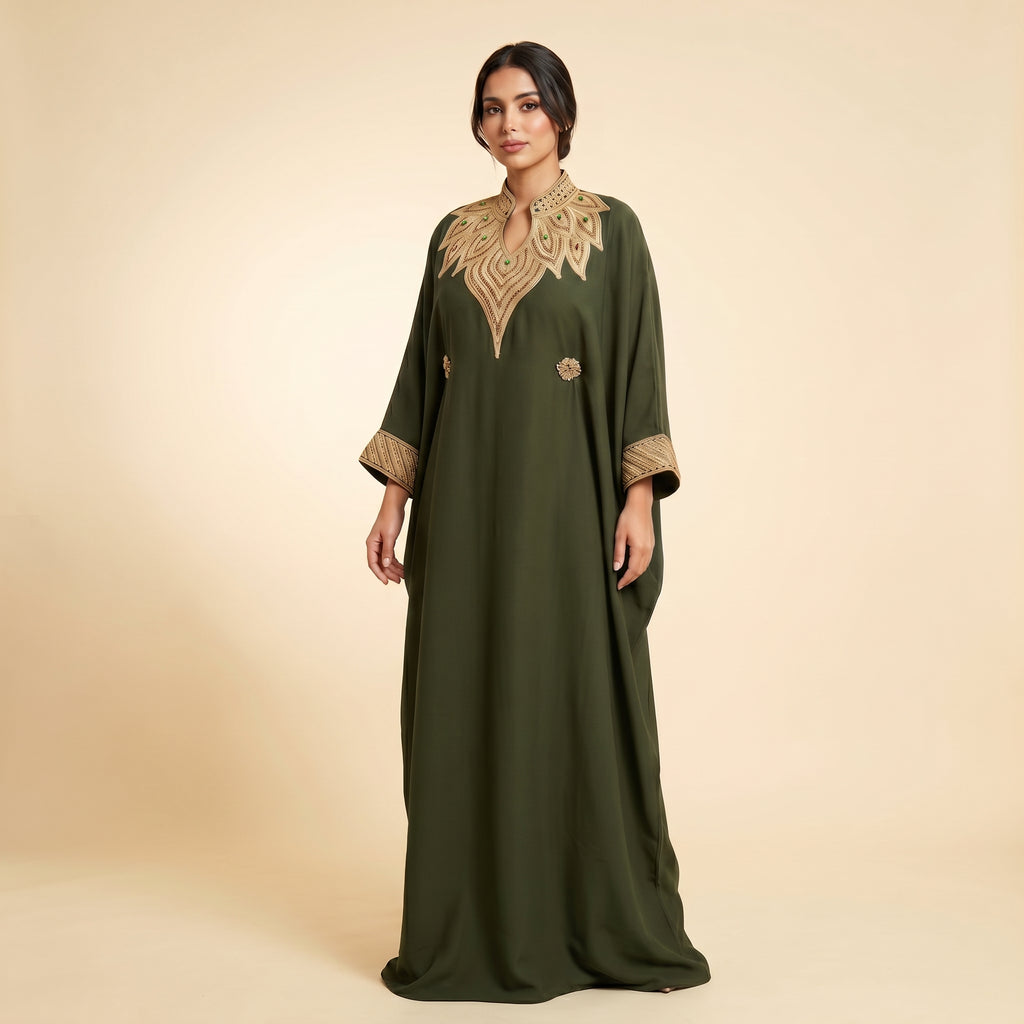 Gandoura Farasha Vert Olive