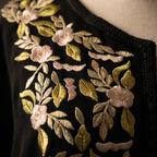 Black floral caftan