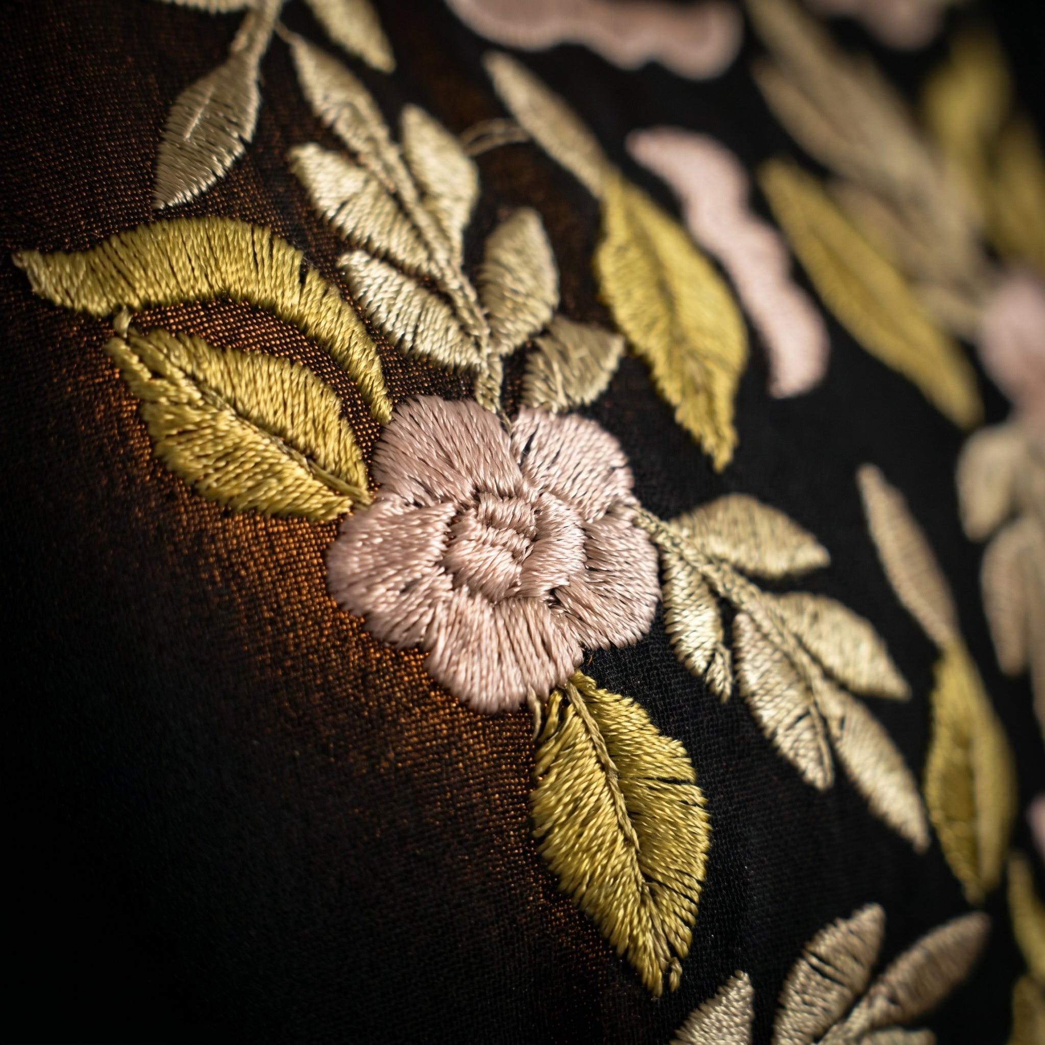 Black floral caftan