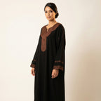 Caftan noir sfifa marron