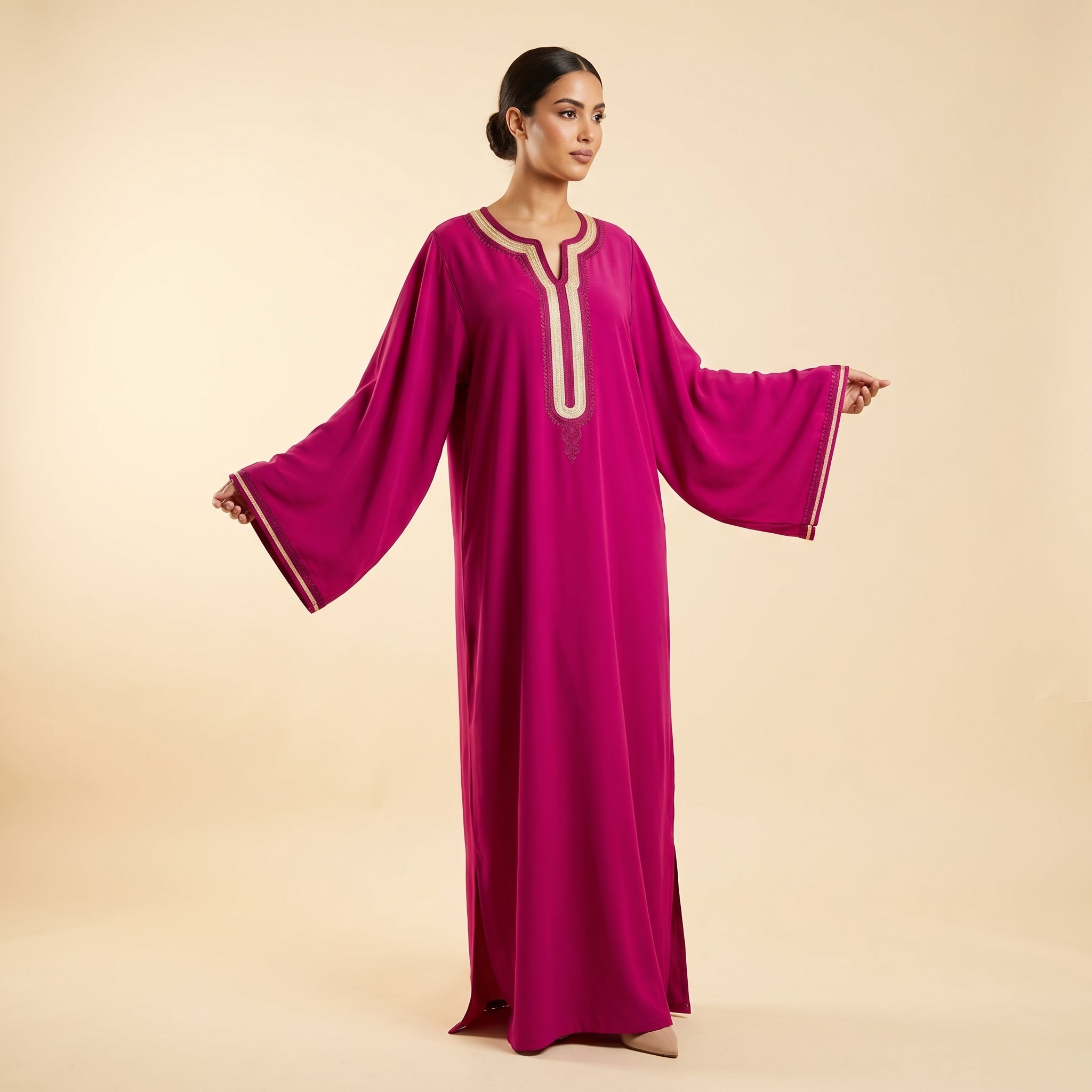 Caftan rose indien