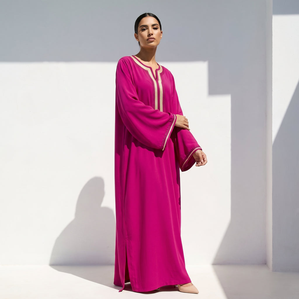 Caftan rose indien
