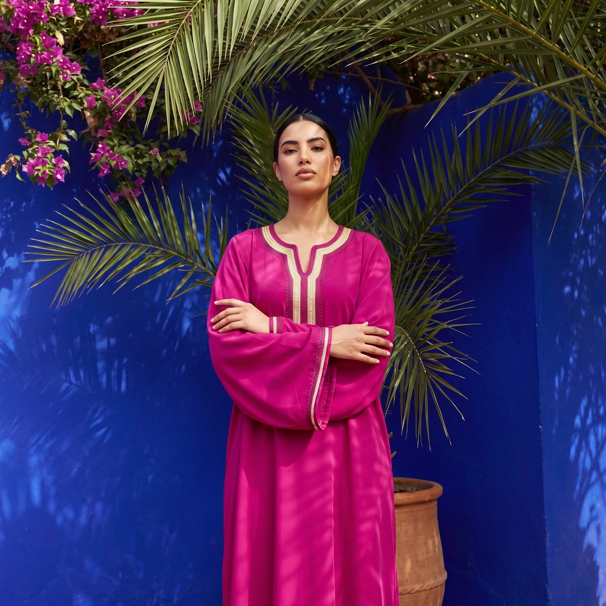 Caftan rose indien