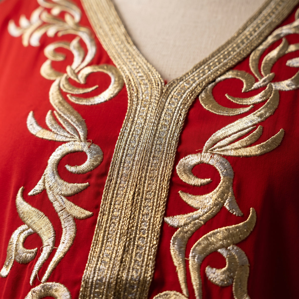 Caftan rouge tarz rbati sfifa