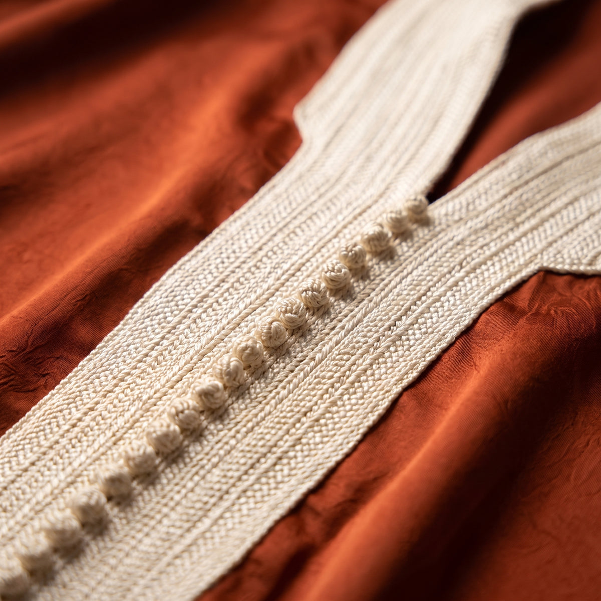 Caftan terracotta sfifa ivoire